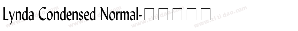 Lynda Condensed Normal字体转换